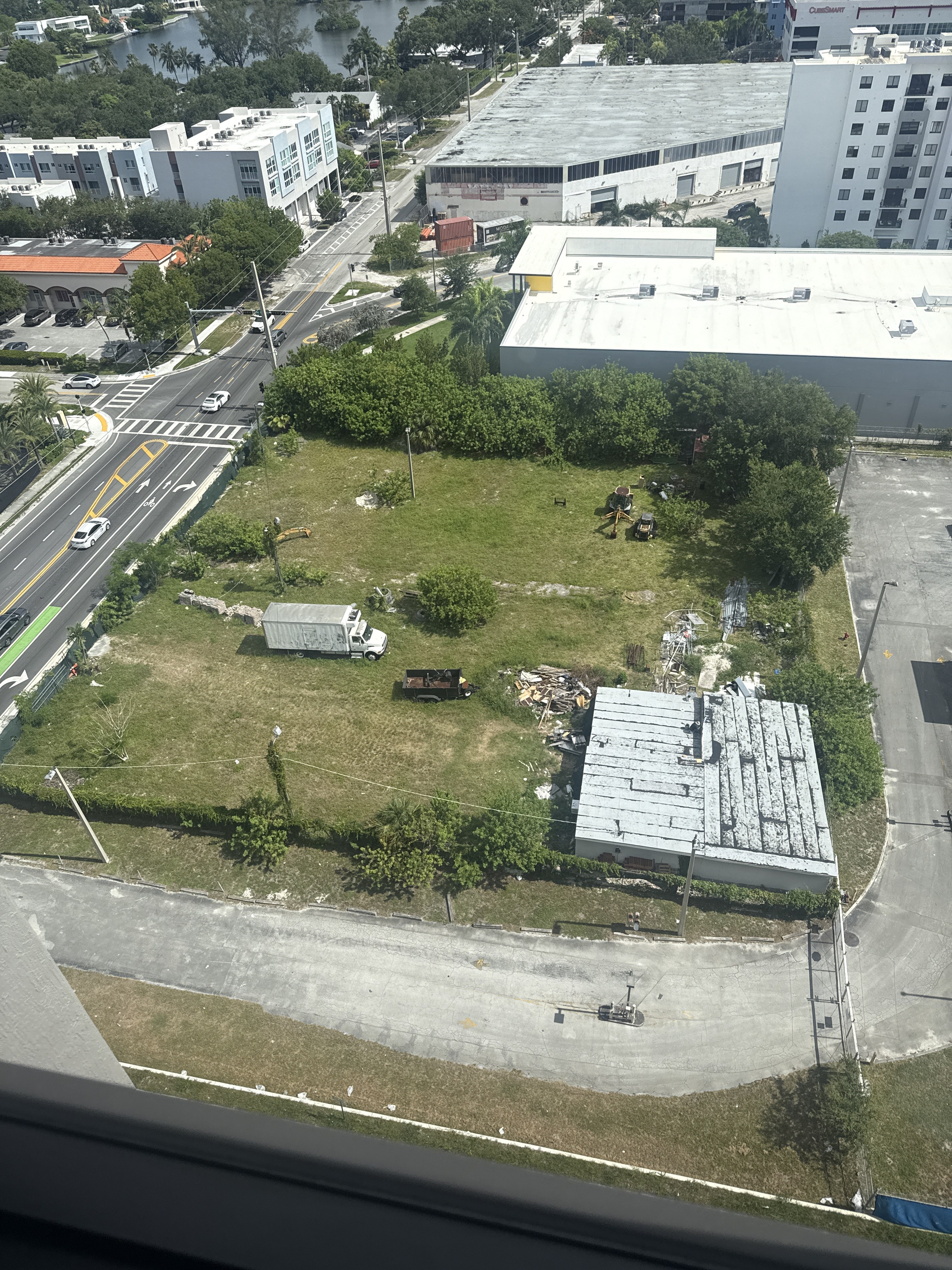 Aerial view — actual site